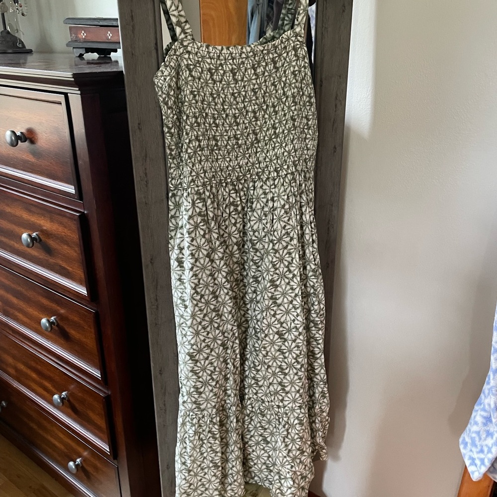 Smocked midi dress